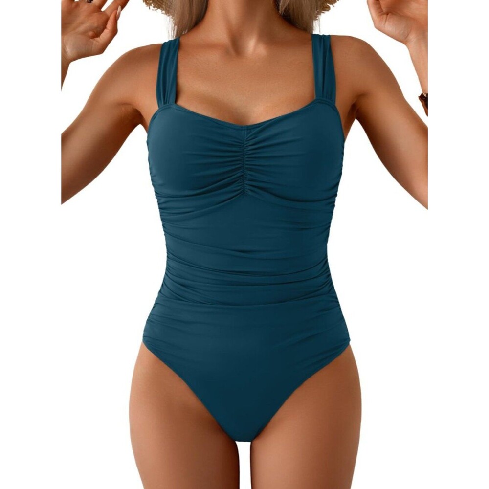 B2prity One Piece Swimsuit for Women Tummy Control Bathing Suit Ruched Slimming